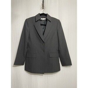 Tahari Arthur S Levine Gray Blazer Dress Suit Jacket Women's Size 8